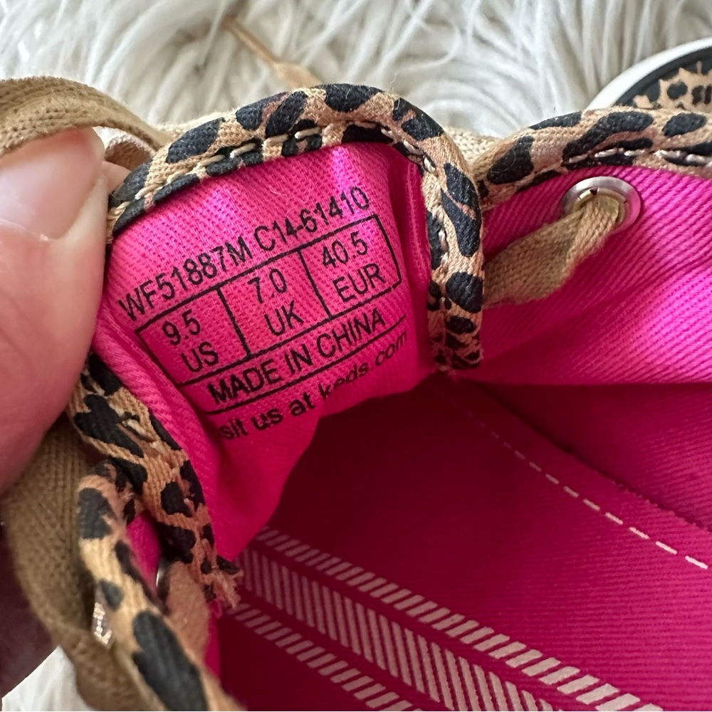 Keds‎ animal leopard print/pink sneaker flats ladies size 9.5 - Picture 9 of 9
